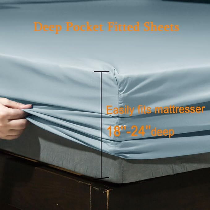 SONORO KATE Bed Sheet Set Super Soft Microfiber 1800 Thread Count Luxury - Image 3
