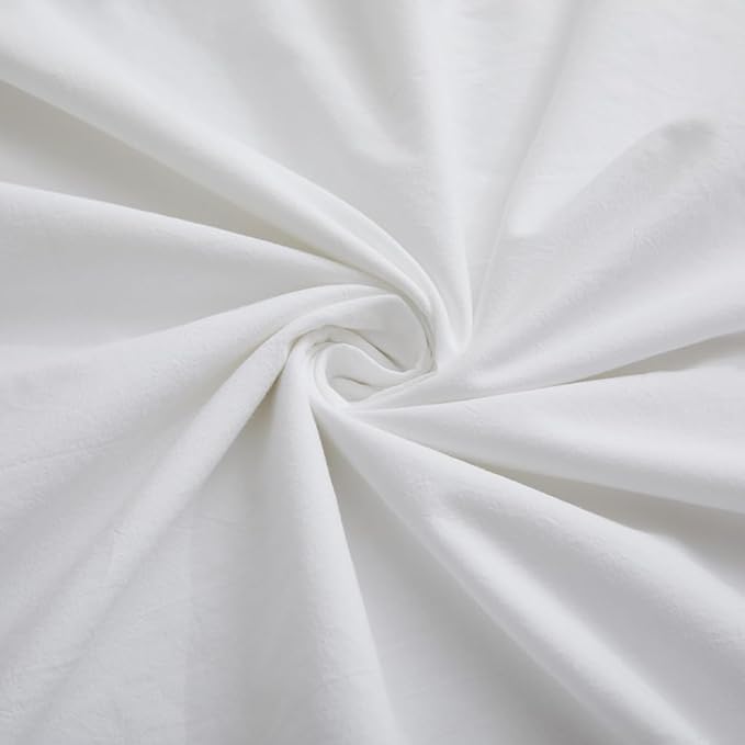100% Washed Cotton Duvet Cover Queen Size, 90x90 Inches - Image 6