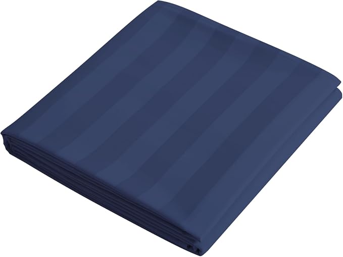 Flat Sheet Only Twin Size, 400 TC 100% Egyptian Cotton Flat Sheet Striped by ShunjieHome