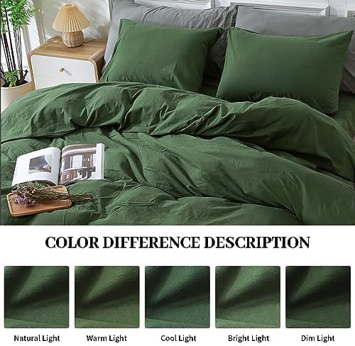 NEXHOME PRO Duvet Cover Set Super King Size, Linen Look Textured Organic - Image 4