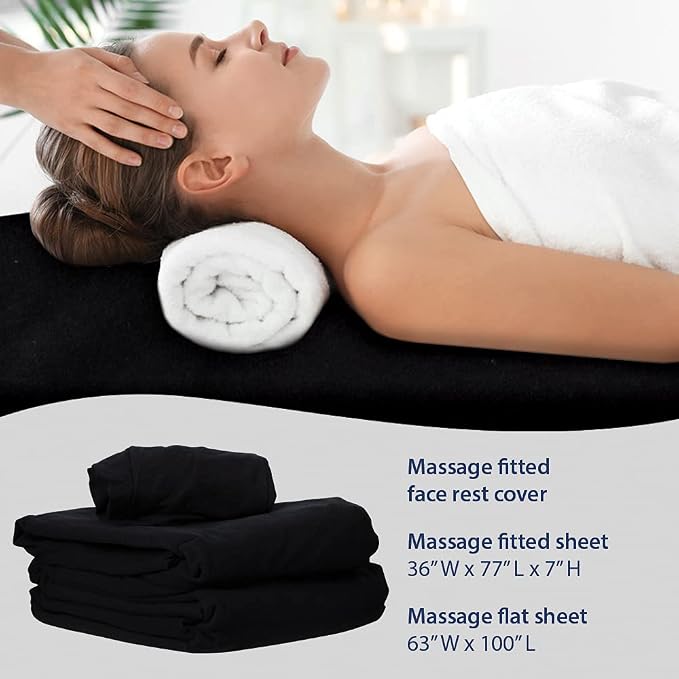 ForPro Professional Collection Premium Flannel 3-Piece Massage Sheet Set - Image 5