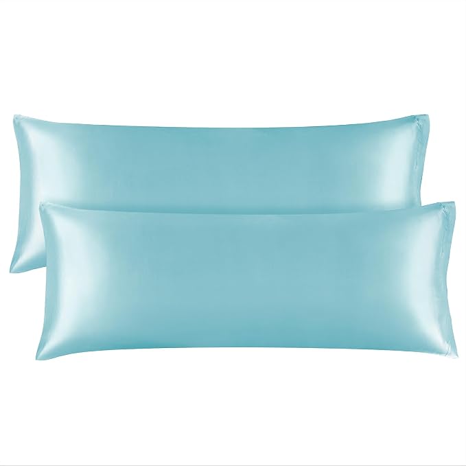 BEDELITE Satin Body Pillow Cover 2 Pack, Super Soft and Cooling Body Pillow by BEDELITE