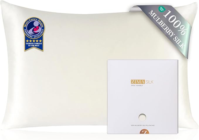 ZIMASILK 100% Pure Mulberry Silk Pillowcase by ZIMASILK