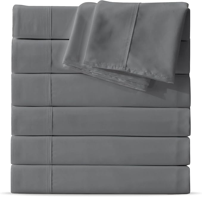 Maple&Stone Full Flat Sheet 6 Pack, Premium Soft & Breathable, Brushed by MapleStone