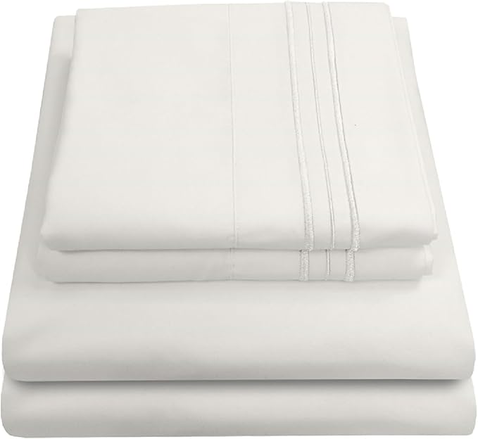 1800 Thread Count Sheet Set – Soft Egyptian Quality Brushed Microfiber Sheets – by SweetHomeCollection