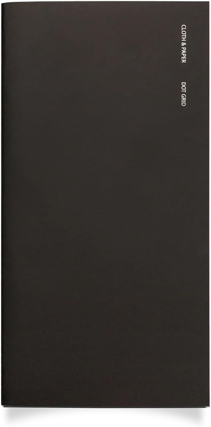 Cloth & Paper Travel Notebook | Dot Grid Journal – Avant Garde | A5 Slim Dotted by ClothandPaper