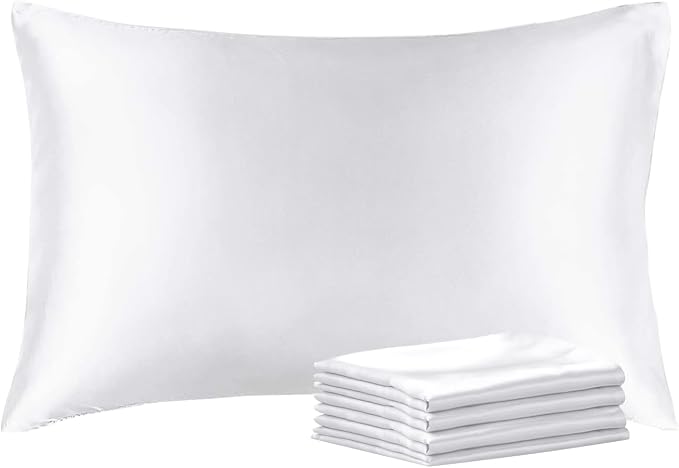BEDELITE Satin Pillowcase with Zipper 4 Pack, Super Soft and Cooling Similar to by BEDELITE