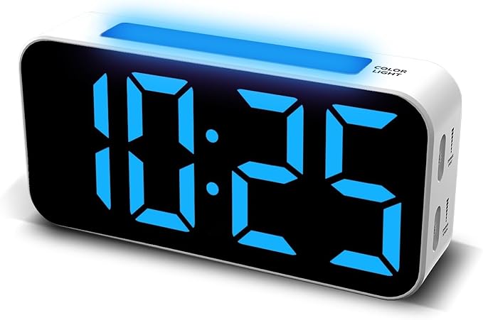 Topski Loud Alarm Clocks for Bedrooms Heavy Sleepers, Digital Clock by Topski