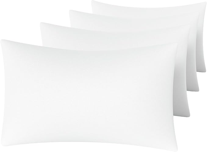 MINIPANDA White Pillow Cases Standard Size Set of 4 by Unknown