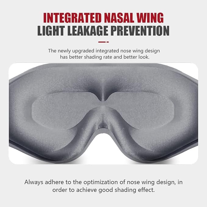 Sleep Mask, 3D Deep Contoured Eye Covers - Image 3