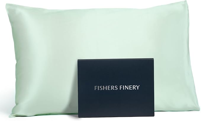 Fishers Finery 19mm 100% Pure Mulberry Silk Pillowcase, Quality Tested by FishersFinery