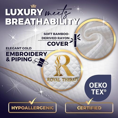 Royal Therapy Queen Size Set of 2-Shredded Memory Foam Pillow–Adjustable Memory - Image 3