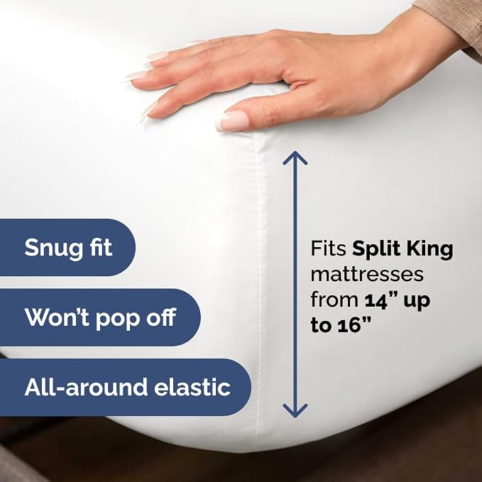 Flex Top Split Head King 4 Piece Sheet Set - Image 4