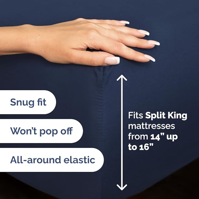 Flex Top Split Head King 4 Piece Sheet Set - Image 4