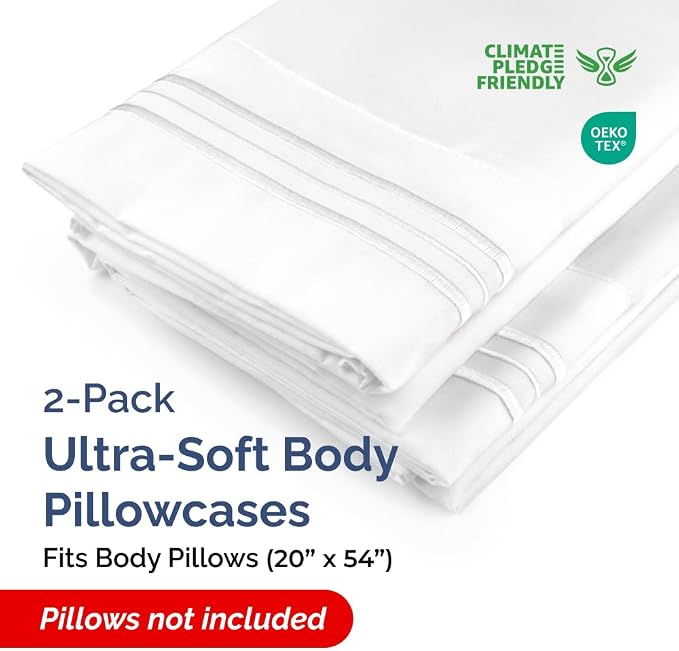 Body Pillowcases Set of 2-20x54 Long Body Pillow Case - Image 2