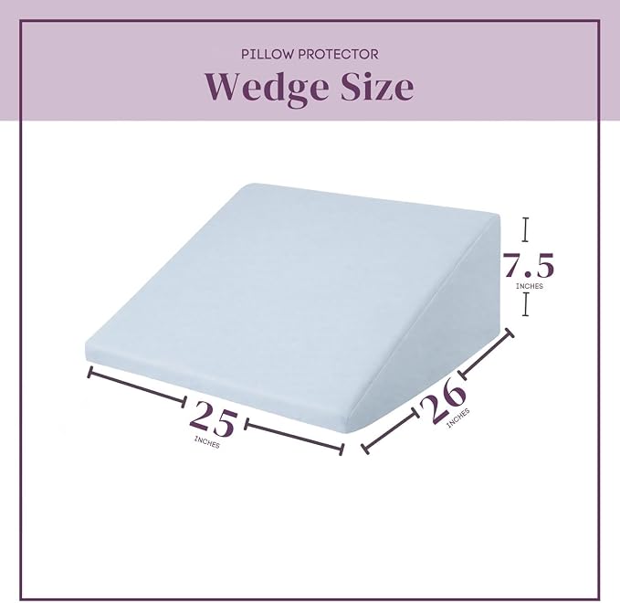 CirclesHome Wedge Pillow Cover 100% Cotton, Zippered Wedge Pillow Case Protector - Image 7
