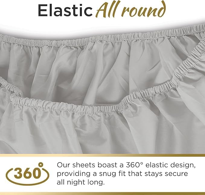 Ultra Soft Microfiber Full XL Fitted Sheets – 1800 Thread Count, Deep 15” Pocket - Image 2