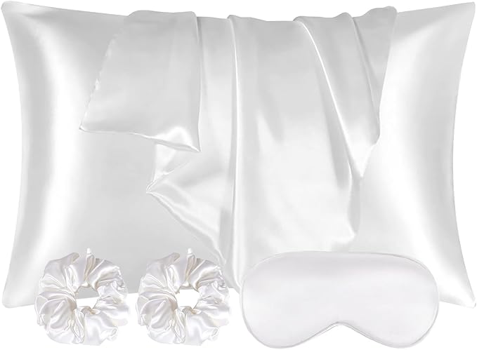AUAUY 2 Pack Satin Silk Pillowcase, 19.69x31.50inches Silk Pillowcases by AUAUY