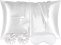 AUAUY 2 Pack Satin Silk Pillowcase, 15.75x31.50inches Silk Pillowcases by AUAUY