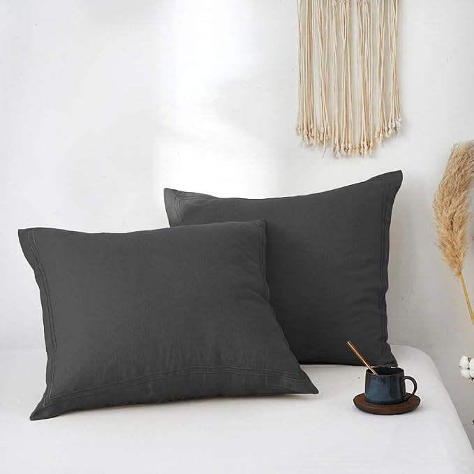 Simple&Opulence 100% French Linen Euro Shams by SimpleOpulence