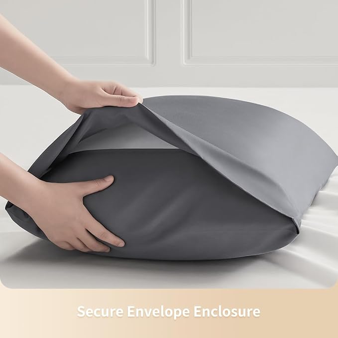 Queen Pillowcases, Cooling Viscose from Bamboo Pillow Covers - Image 6