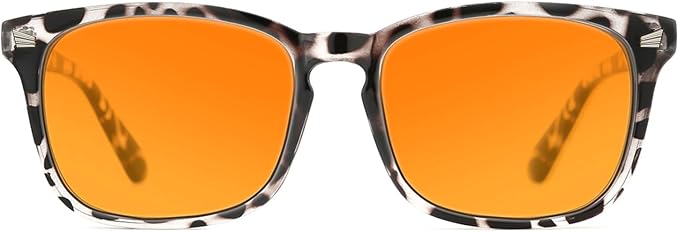 TIJN Blue Light Blocking Glasses Dual AR Coatings Amber Orange Lens by TIJN