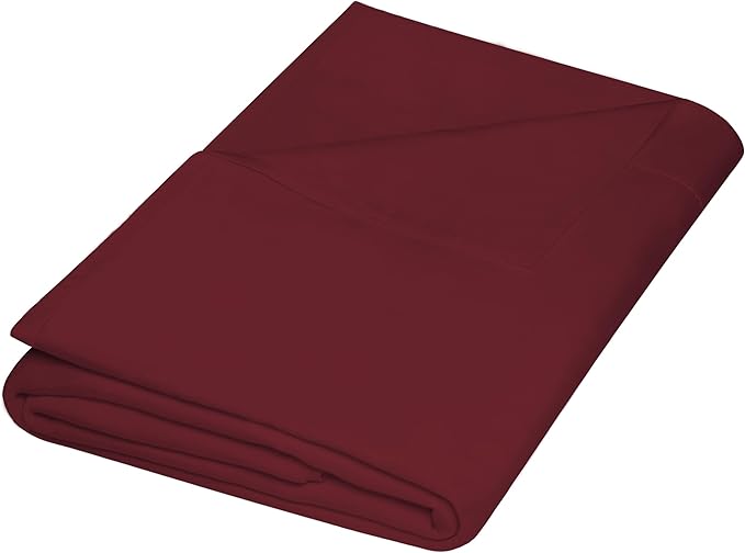 ZPECC Queen Flat Sheet Only 1 Pack, Durable Burgundy Top Bed Sheets by ZPECC-ABrandThatHasBeenFocusedOnBabyProductsFor18Years