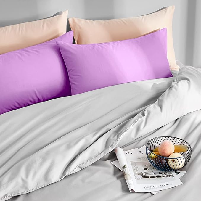 FLXXIE Pillow Cases Queen, Soft Microfiber Pillow Covers - Image 2