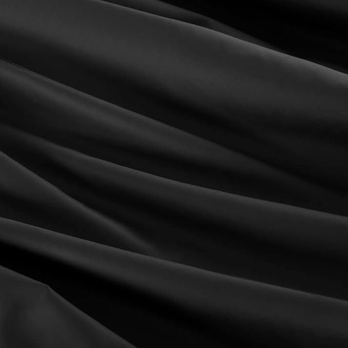100% Egyptian Cotton Fitted Sheet Queen Size Black, 600 Thread Count 8-16" Deep - Image 8
