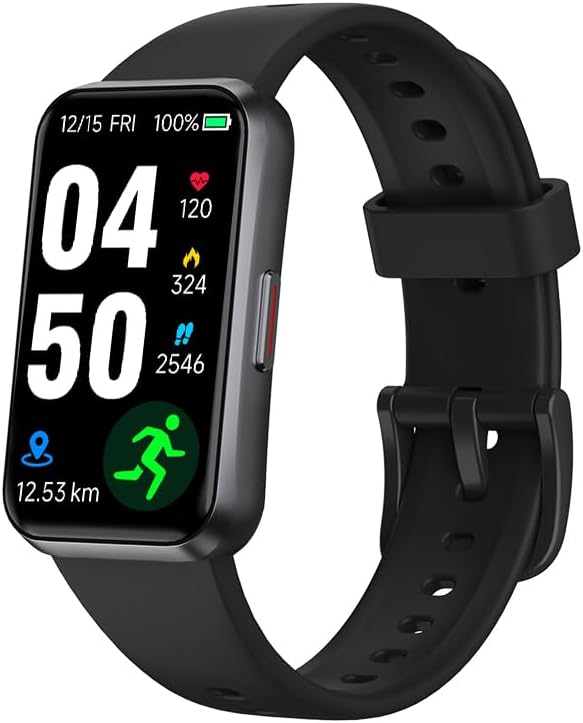 Fitness Trackers, Blood Oxygen Heart Rate Sleep Monitor, 1.47‘’ OLED Display by Unknown