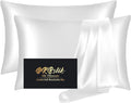 Silk Pillowcase 2 Pack, Mulberry Silk Pillow Cases Queen Size Set of 2 by HOME