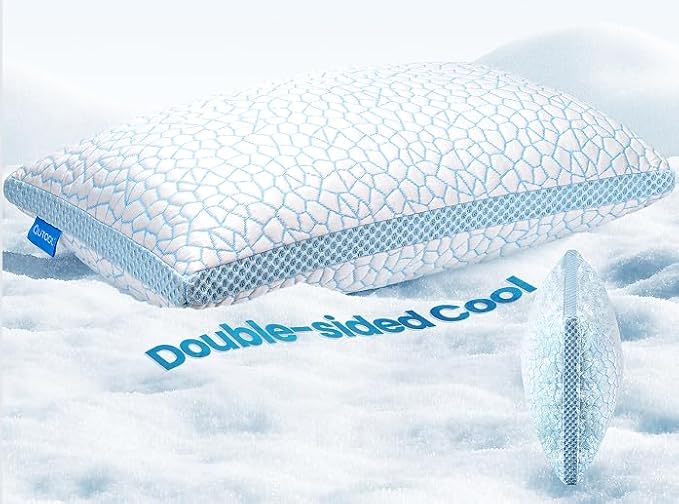 QUTOOL Cooling Pillows for Hot Sleeping, Shredded Memory Foam Pillows Standard by QUTOOL