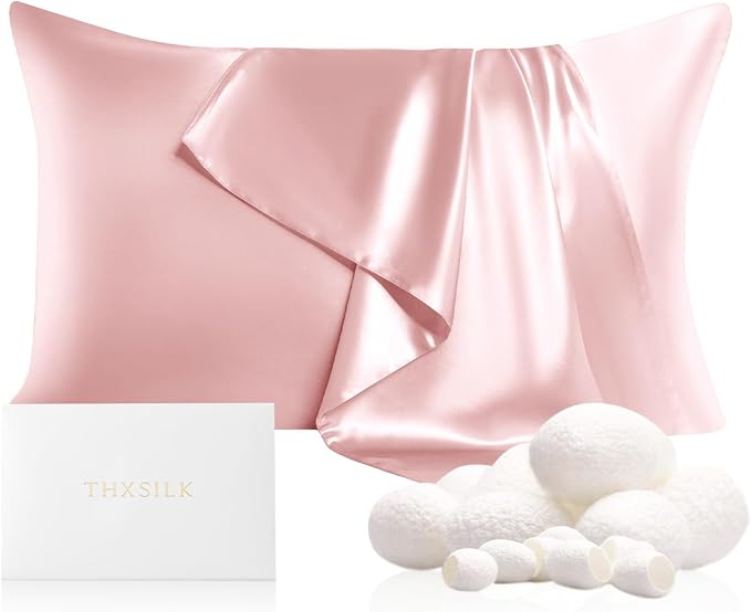 THXSILK Hypoallergenic Zipper Pillow Case, Highest Grade 6A+ 100% Pure Mulberry by THXSILK