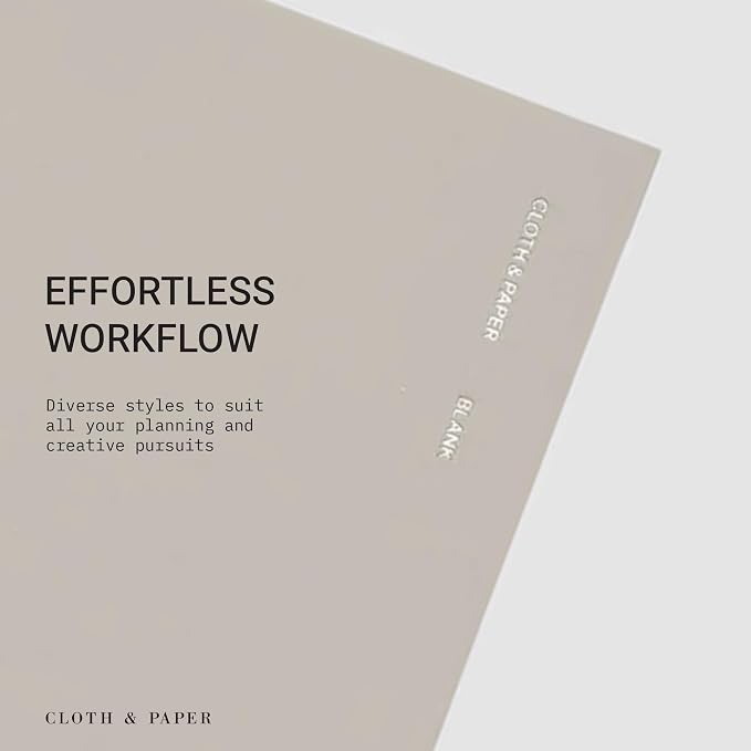 Cloth & Paper Travel Notebook | Blank Notebook – Angora | A5 Slim Writing - Image 5