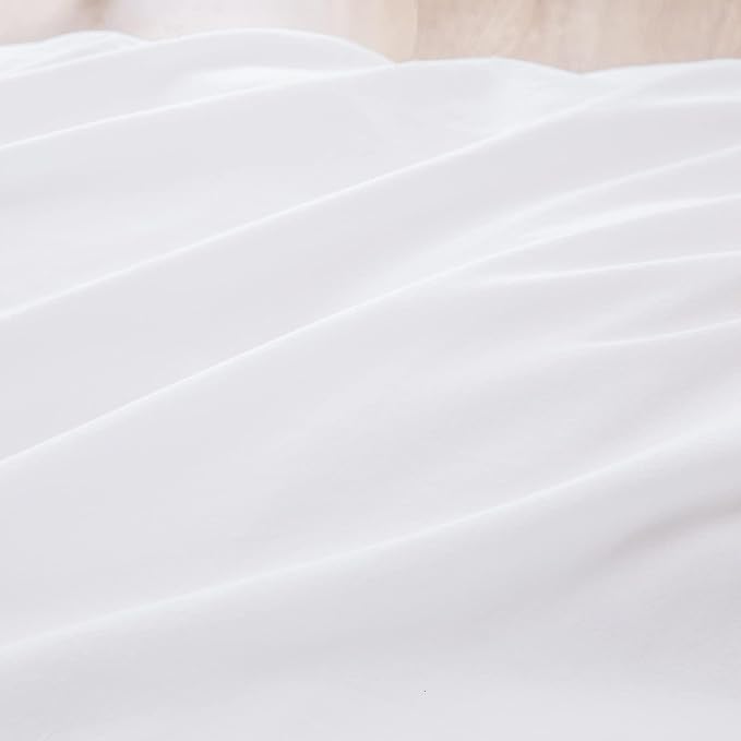 BESTOUCH Duvet Cover Set 100% Washed Cotton Linen Feel Super Soft Comfortable - Image 6
