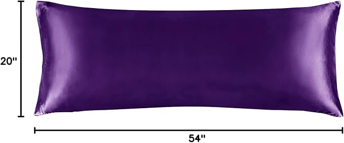 BEDELITE Satin Body Pillow Cover, Super Soft and Cooling Body Pillow Pillowcase - Image 8