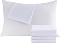 White Pillowcases King 4 Pack, 20x36 Pillow Cases by Culve