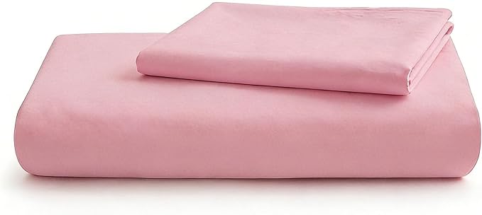 LOVQUE Pink Cotton Duvet Cover Twin Size, Linen Like Natural Bedding Set - Image 7