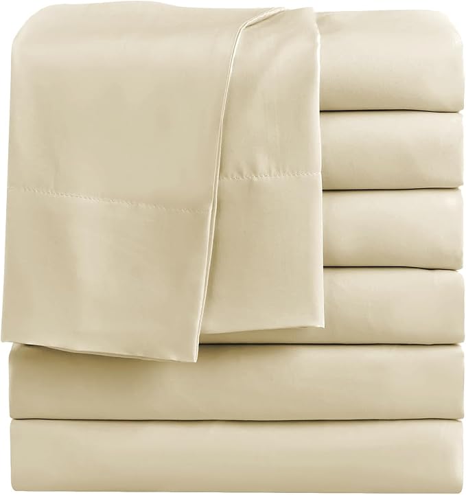 FreshCulture Queen Flat Sheets Only, Soft Microfiber Bedding Sheets by FreshCulture