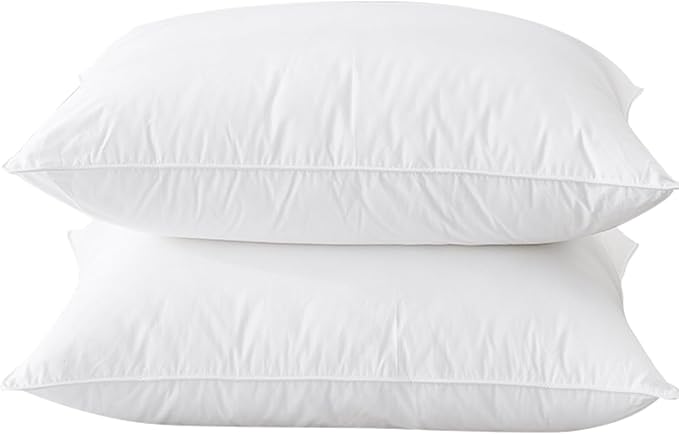 BHZ King Size Pillows Feather Down Set of 2 Hotel My King Pillows Bed Goose by BHZHouseholdProducts