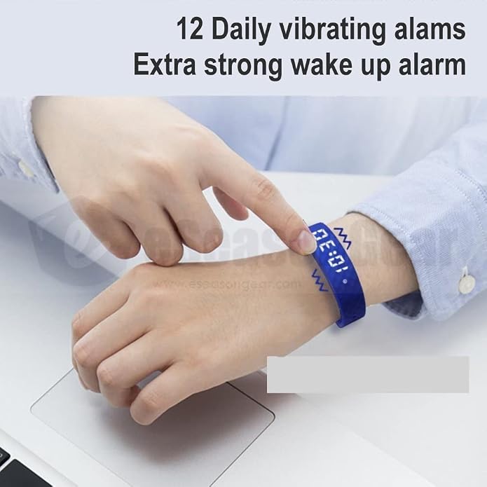 VB80 12 Alarm Vibrating Watch, Silent Vibration Shake Wake ADHD Medication - Image 2