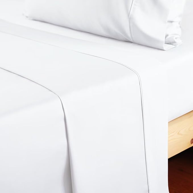 2-Pack Cotton Cal King Flat Sheet Only, 600 Thread Count 100% Egyptian Cotton - Image 7
