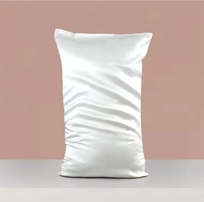 Oeko-TEX Certified White Silk Pillow Cases Made in USA, 100% Real Silk - Image 4
