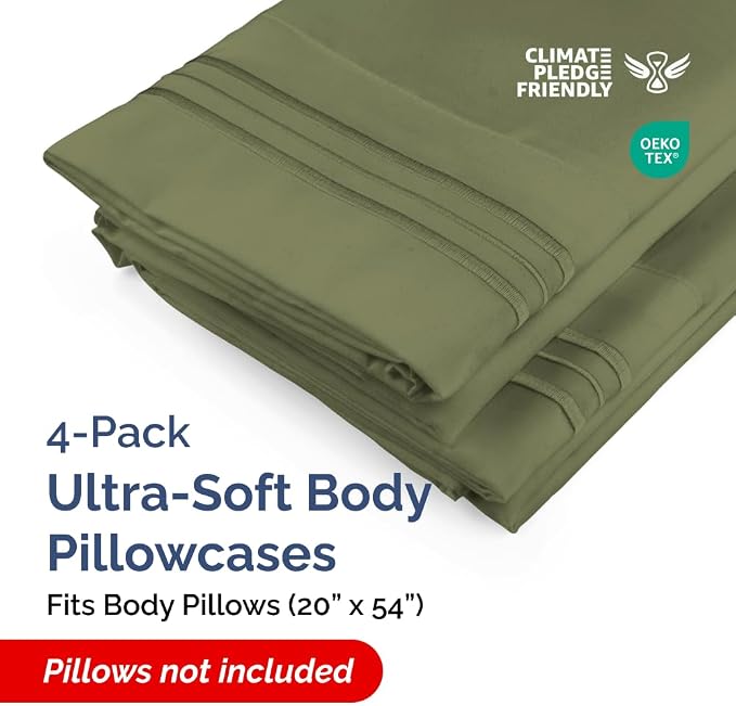 Body Pillowcases Set of 4-20x54 Long Body Pillow Case - Image 2