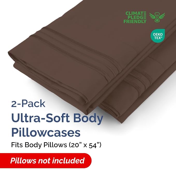 Body Pillowcases Set of 2-20x54 Long Body Pillow Case - Image 2
