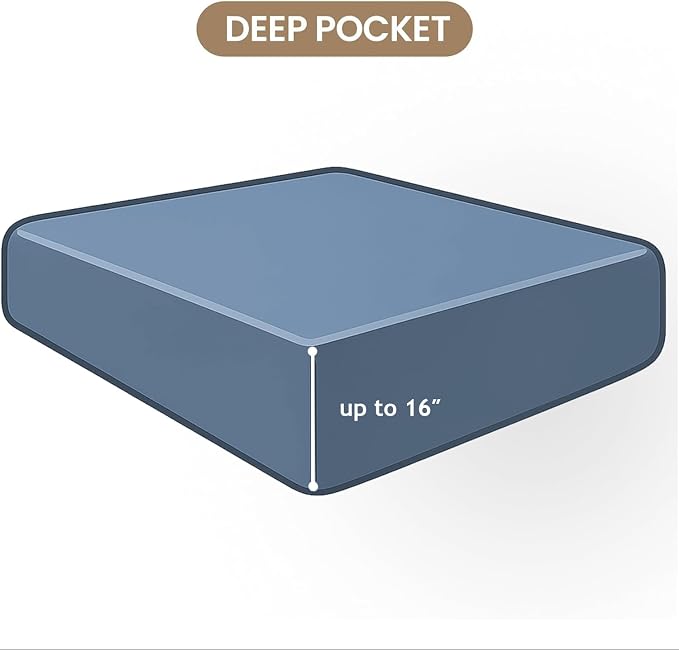 ROSE&RISY Dark Grey Queen Fitted Sheet, Soft and Breathable - Image 6