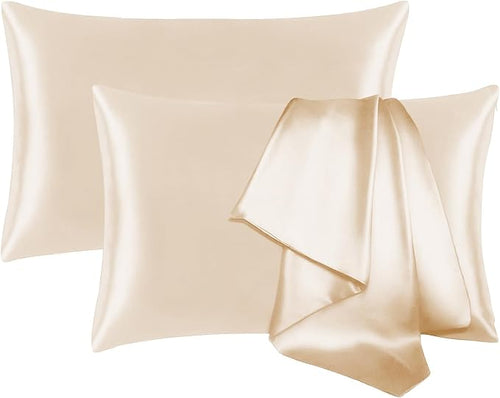 2 Pack 100％ Silk Pillowcase for Hair and Skin, Soft Breathable Smooth Cooling by Jogcaw