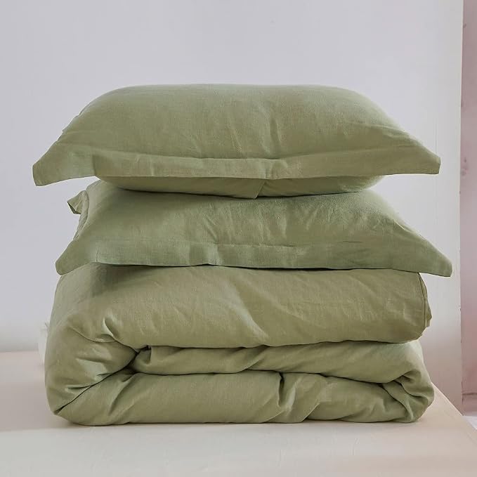 Simple&Opulence 100% Linen Duvet Cover Set 2pcs Basic Style Natural French - Image 9
