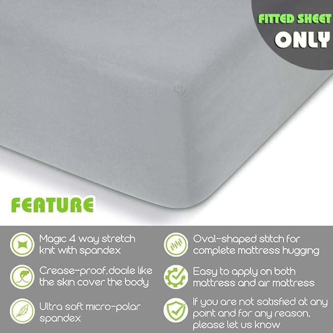Fitted Sheet- COSMOPLUS Queen Fitted Sheet Only（No Flat Sheet or Pillow Shams） - Image 2