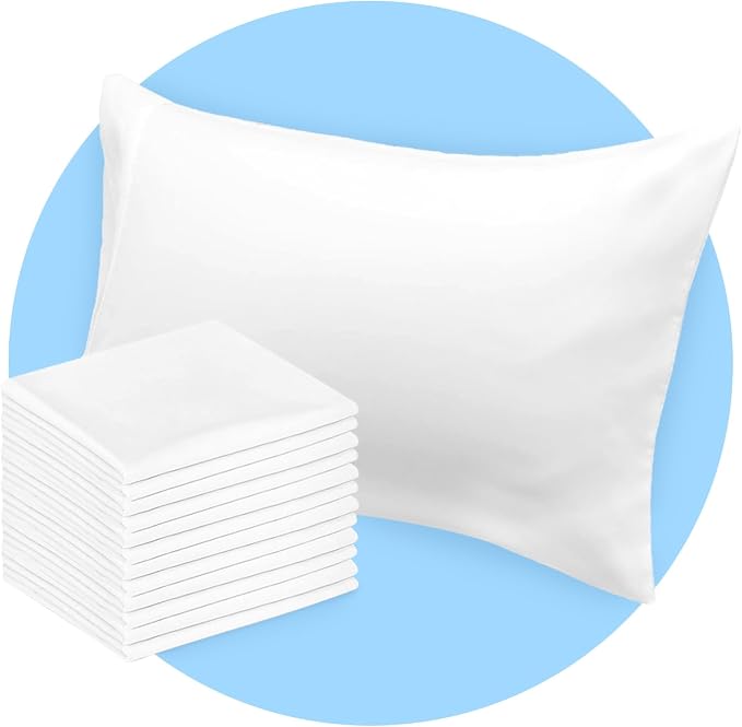 Avalon Bedding Pillow Cases Standard Size White Pillow Cases Set of 12 Cotton by Avalon+Bedding